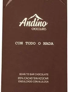 Andino Con todo o nada 85% Cacao 50 gr