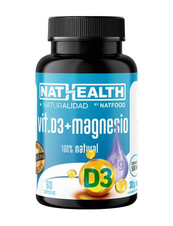 D3+Magnesio 500 mg 60 capsulas Nathealth