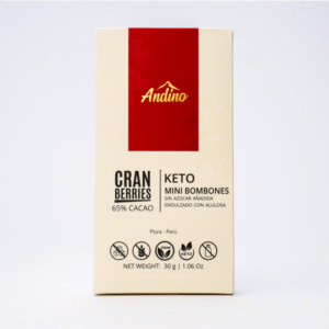 Andino Cranberries Keto mini bombones 65% Cacao 30 gr
